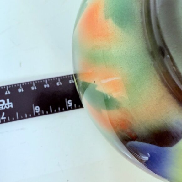 VTG Floral German Ginger Jar Retro Apothecary Style Home Decor Accent Pottery - Picture 10 of 16